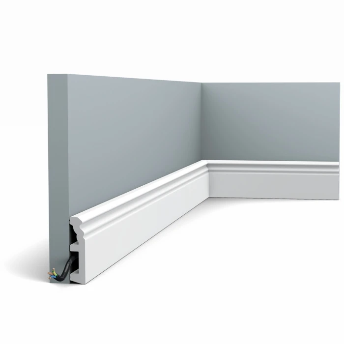 Плинтус Orac Decor (2000x80x19) Белый SX195 Hamburg