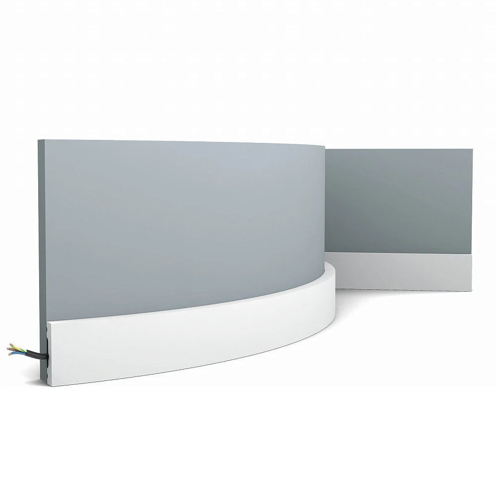 Гибкий плинтус Orac Decor (2000x40x10) Белый SX162F Square